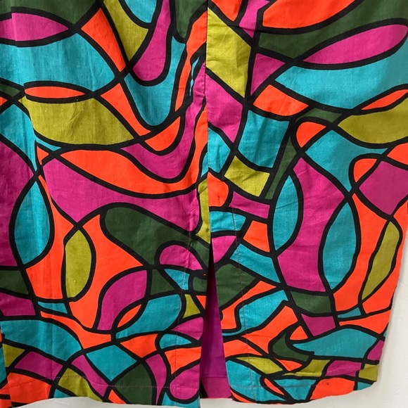 ANTHROPOLOGIE FISH FRY GLASS GLOW MULTI DRESS S - Picture 4 of 4